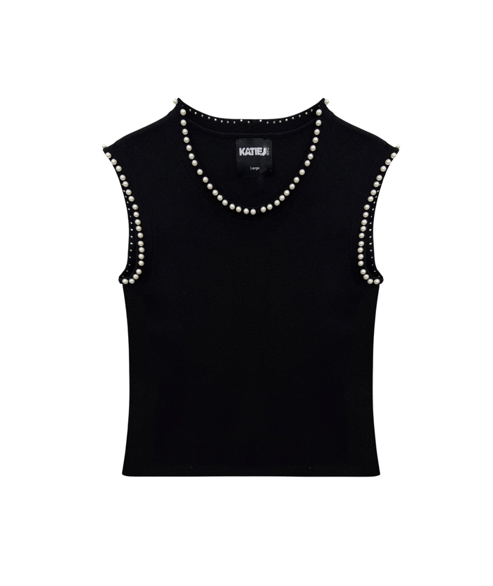 Katie J NYC Girls Buffy Top Girls Casual Tops Katie J NYC Black Y/S (7/8)