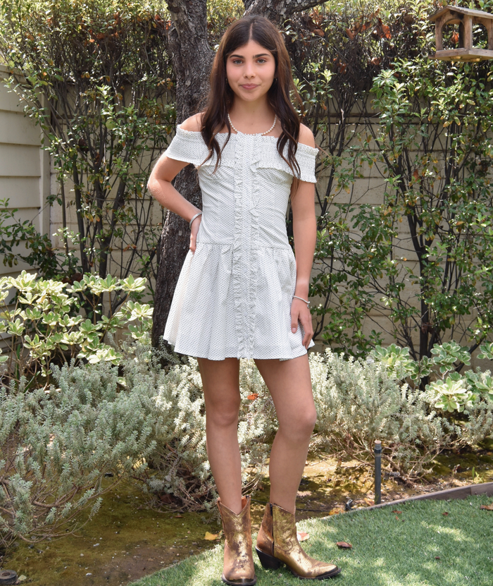 Katie J NYC Girls Callum Polkadot Dress Distressed/seasonal gifts Katie J NYC
