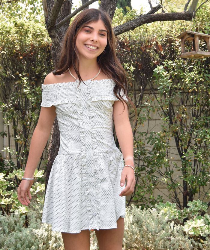Katie J NYC Girls Callum Polkadot Dress Distressed/seasonal gifts Katie J NYC