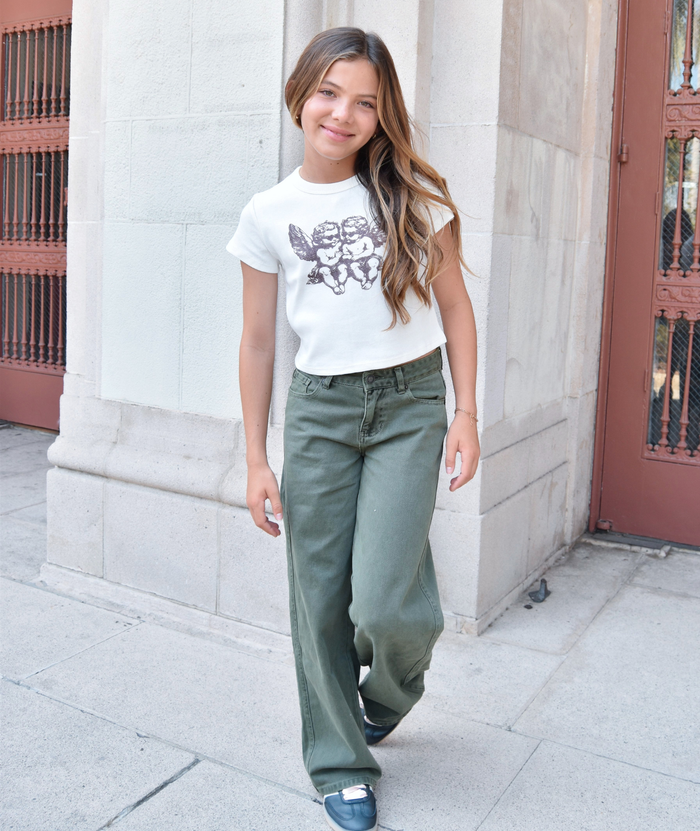 Katie J NYC Girls Chicago Jeans Olive Green Girls Denim Katie J NYC