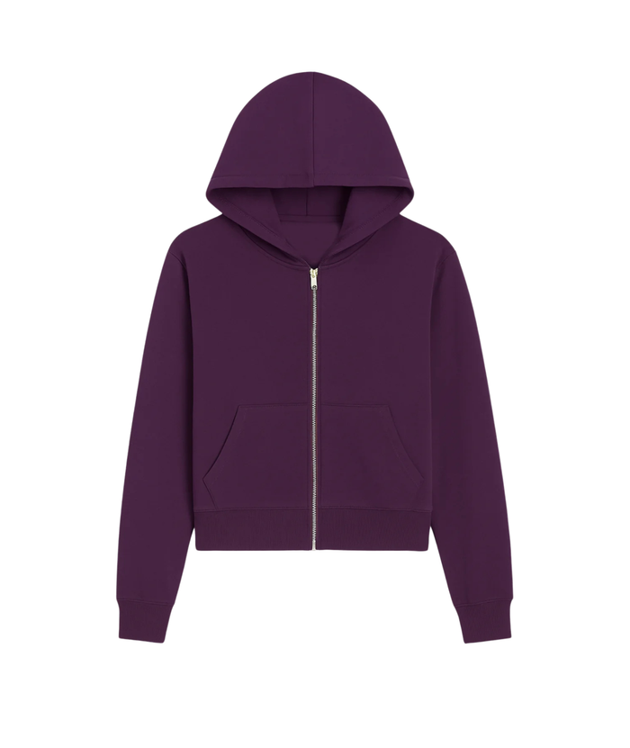 Katie J NYC Girls Cody Zip Hoodie 2 Distressed/seasonal girls Katie J NYC Eggplant Y/S (7/8)
