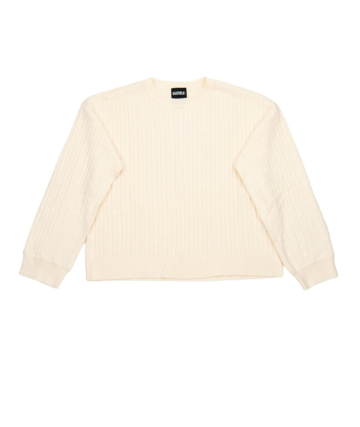 Katie J NYC Girls Jasmine Crew Sweater Girls Casual Tops Katie J NYC Cream Y/S (7/8)