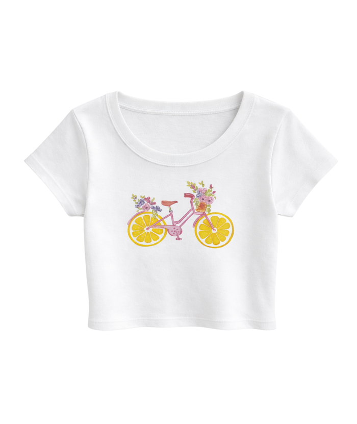 Katie J NYC Girls Lemon Bike Tee Girls Casual Tops Katie J NYC