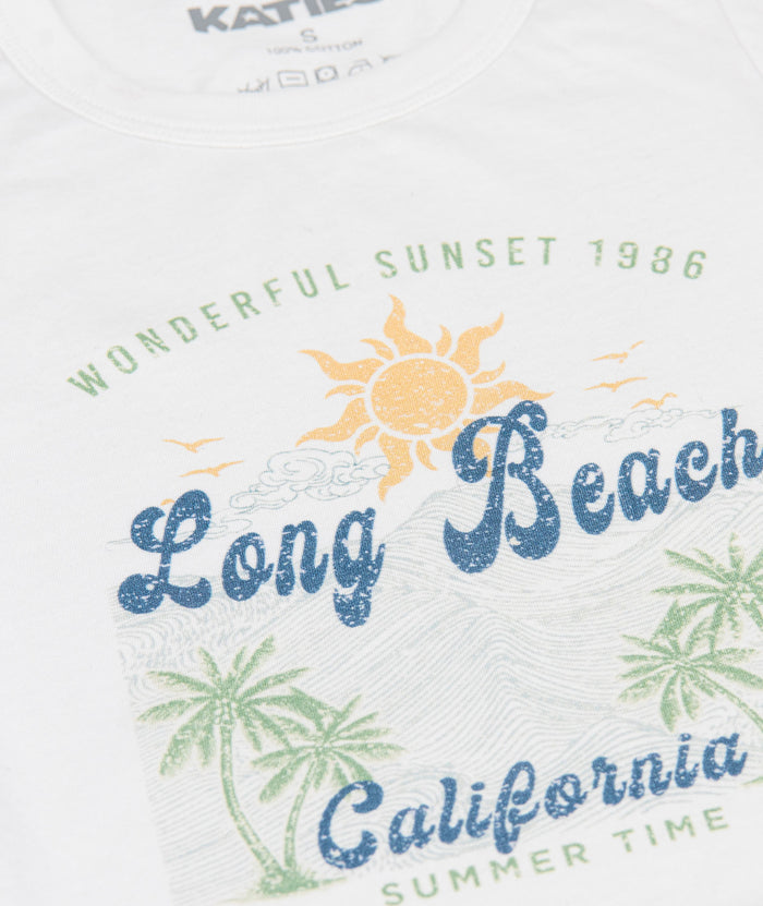 Katie J NYC Girls Long Beach Tee Distressed/seasonal girls Katie J NYC
