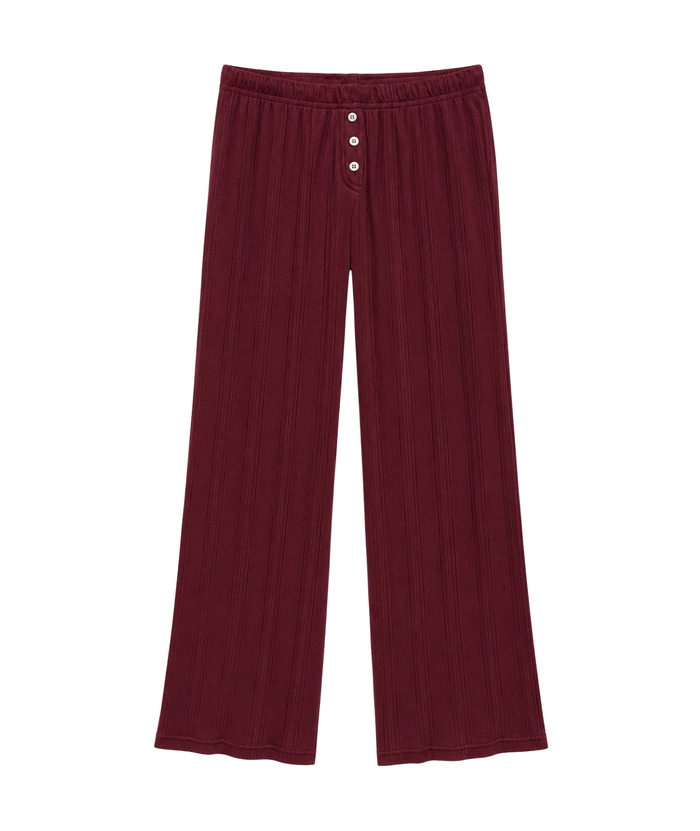 Katie J NYC Girls Marina Pants Girls Casual Bottoms Katie J NYC Burgundy Y/S (7/8)