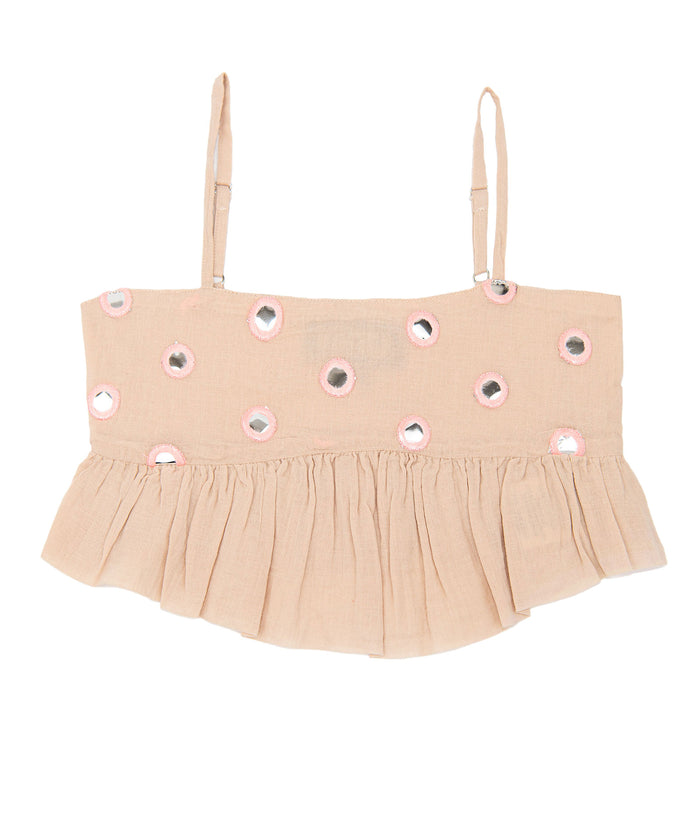 Katie J NYC Girls Meena Peach/Turquoise Top Distressed/seasonal girls Katie J NYC