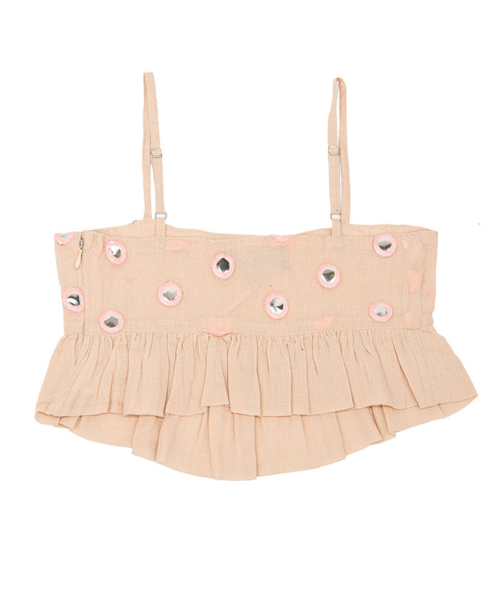 Katie J NYC Girls Meena Peach/Turquoise Top Distressed/seasonal girls Katie J NYC