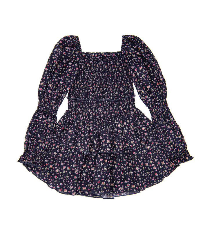 Katie J NYC Girls Midnight Ditsy Long Sleeve Lainey Dress Distressed/seasonal girls Katie J NYC
