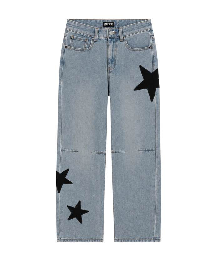 Katie J NYC Girls Philly Black Mid Wash Star Jeans Girls Denim Katie J NYC