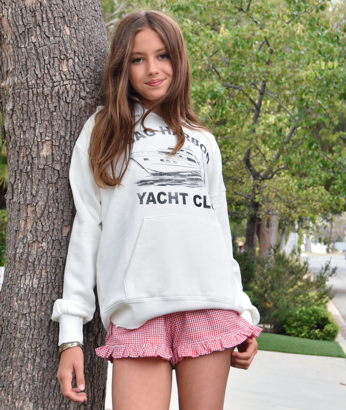 Katie J NYC Girls Sag Harbor Yacht Club Hoodie Girls Casual Tops Katie J NYC