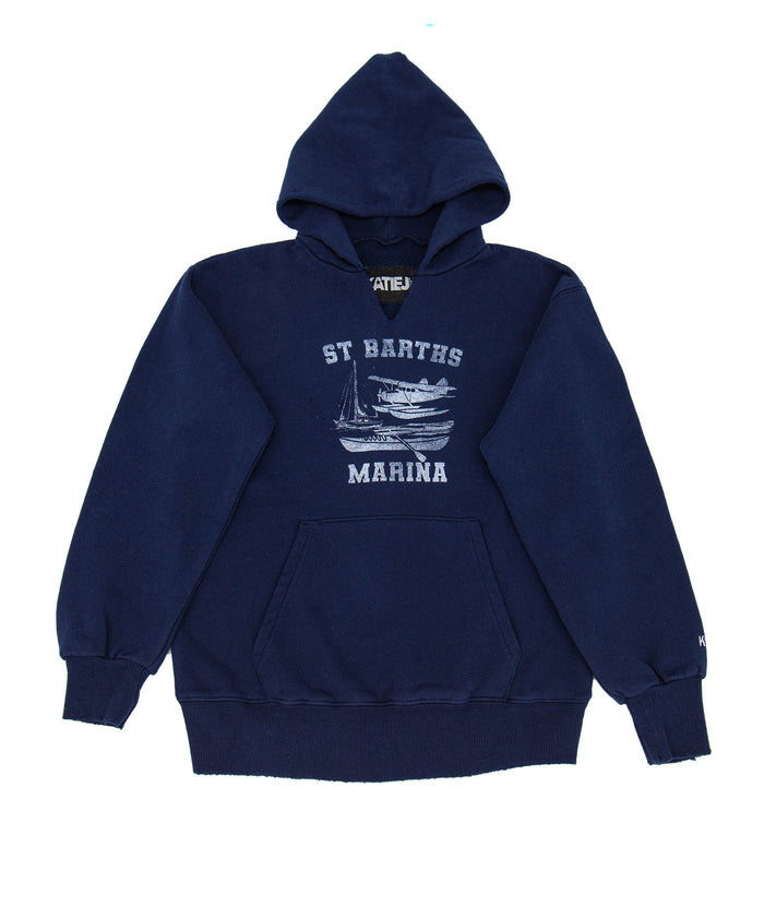 Katie J NYC Girls St. Barths Marina Hoodie Distressed/seasonal girls Katie J NYC Navy Y/S (7/8)