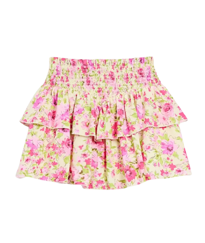 Katie J NYC Girls Vacay Floral Brooke Skirt Girls Casual Bottoms Katie J NYC Floral Y/S (7/8)
