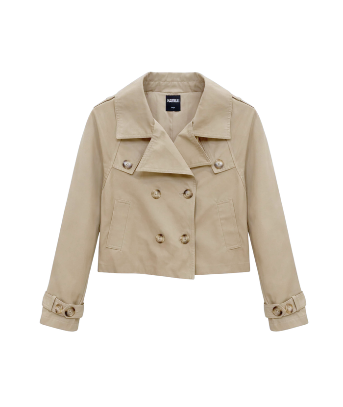 Katie J NYC Girls Vance Cropped Trench Jacket Girls Casual Tops Katie J NYC