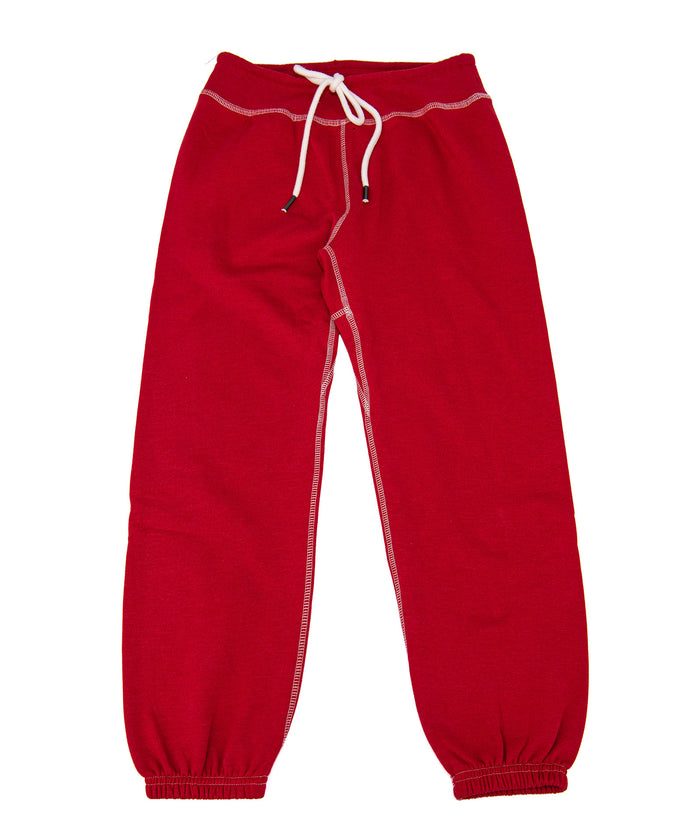 Katie J NYC Girls Vintage Sweatpants Camp Red Distressed/seasonal girls Katie J NYC Red Y/S (7/8)