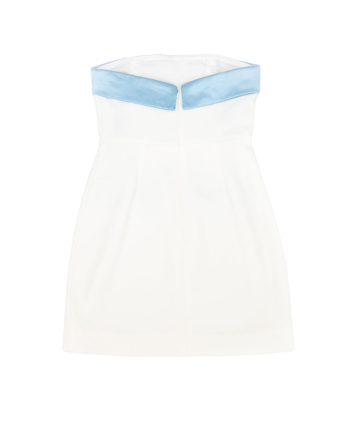 Katie J NYC Girls White/Baby Blue Ember Dress Distressed/seasonal girls Katie J NYC