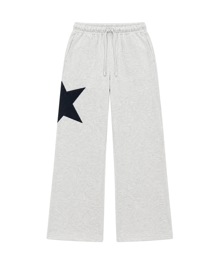 Katie J NYC Girls Ziggy Relaxed Star Pants Girls Casual Bottoms Katie J NYC Heather Grey Y/S (7/8)