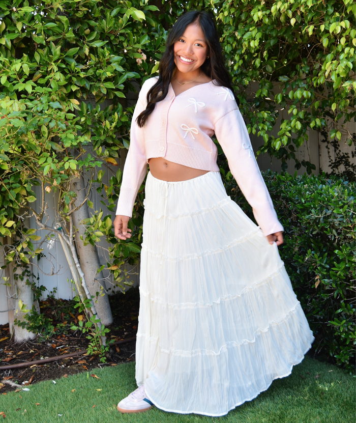 Katie J NYC Juniors Carly Maxi Skirt Distressed/seasonal womens Katie J NYC