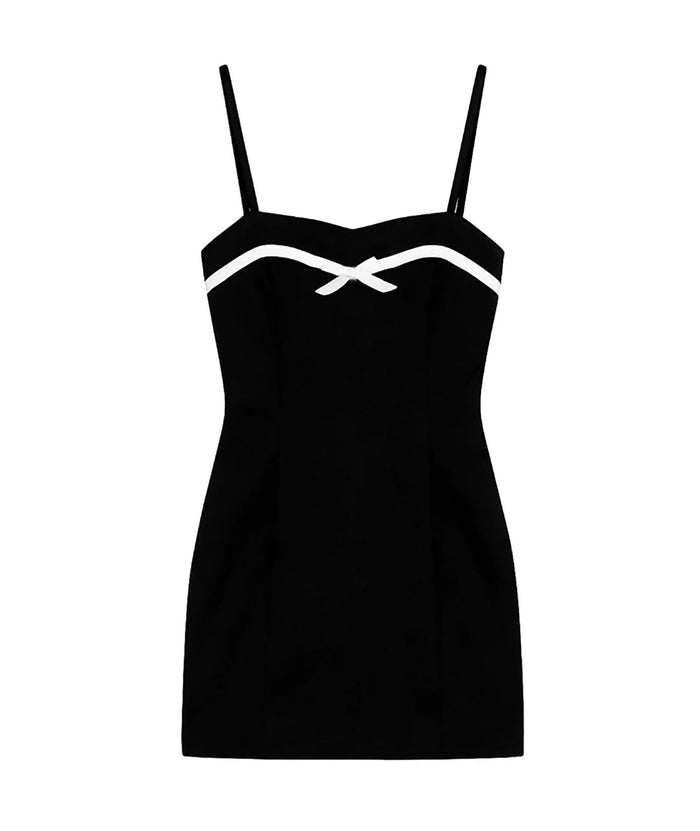 Katie J NYC Juniors Jayda Dress Womens Casual Dresses Katie J NYC Black/White Juniors/Women XS