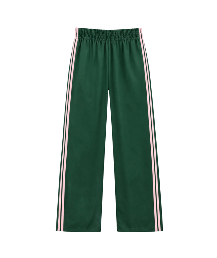 Katie J NYC Juniors Jordyn Pants Pine/Soft Pink Womens Casual Bottoms Katie J NYC Green Juniors/Women XS