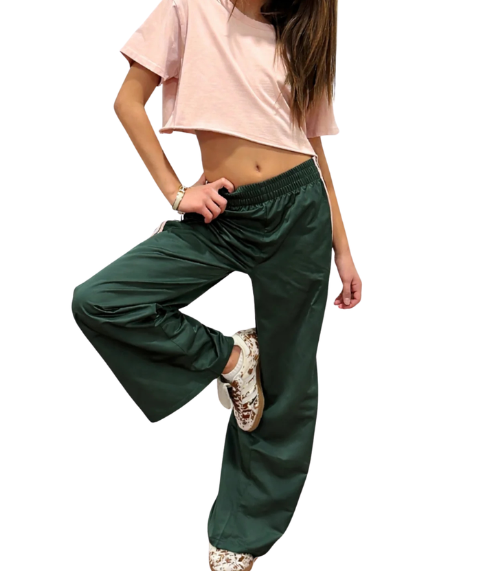 Katie J NYC Juniors Jordyn Pants Pine/Soft Pink Womens Casual Bottoms Katie J NYC