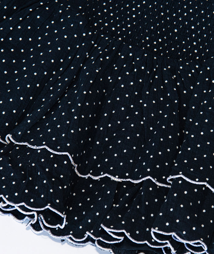 Katie J NYC Juniors Navy Polkadot Soren Dress Womens Casual Dresses Katie J NYC