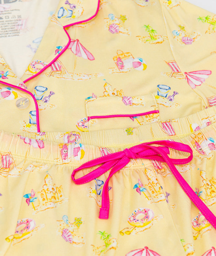 Katie J NYC Juniors Sandy Shores Lynn Shorts PJ Set Distressed/seasonal accessories Katie J NYC