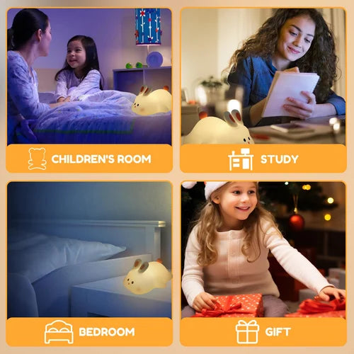 Kids Cute Touch Bunny Night Light