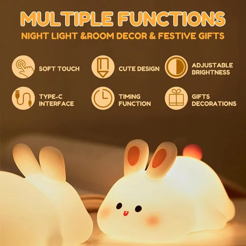 Kids Cute Touch Bunny Night Light