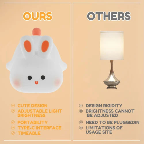 Kids Cute Touch Bunny Night Light