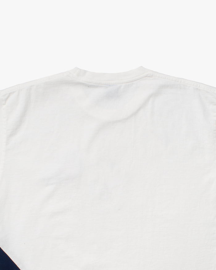 Kiriko Original Tee, 8 oz Cotton, Two Tone Tee with Two patches, White with Navy