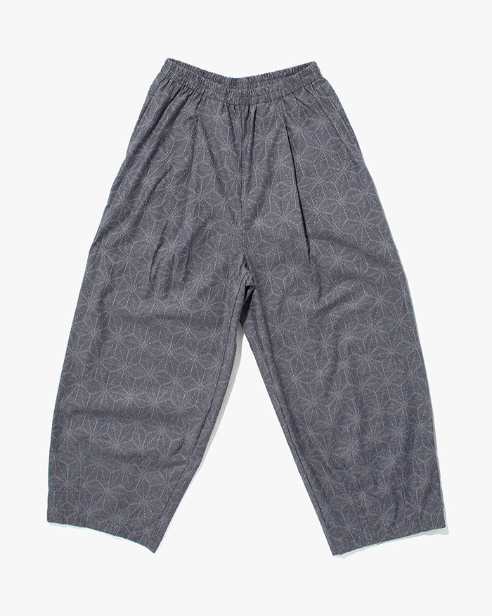 Kiriko x ToK, Lantern Pants, Grey Asanoha
