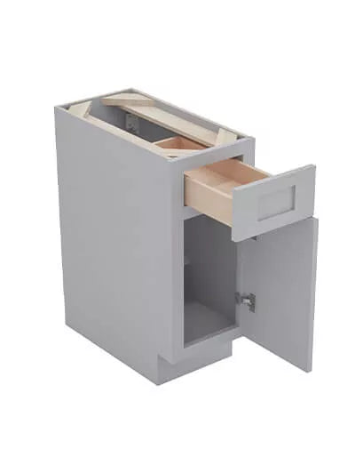 Kitchen Base , 09" , Shaker , Wood Grey