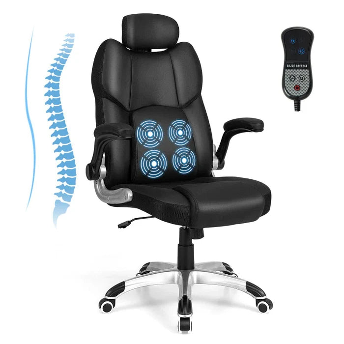 Kneading Massage Office Chair With Adjustable Headrest