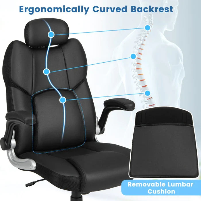 Kneading Massage Office Chair With Adjustable Headrest