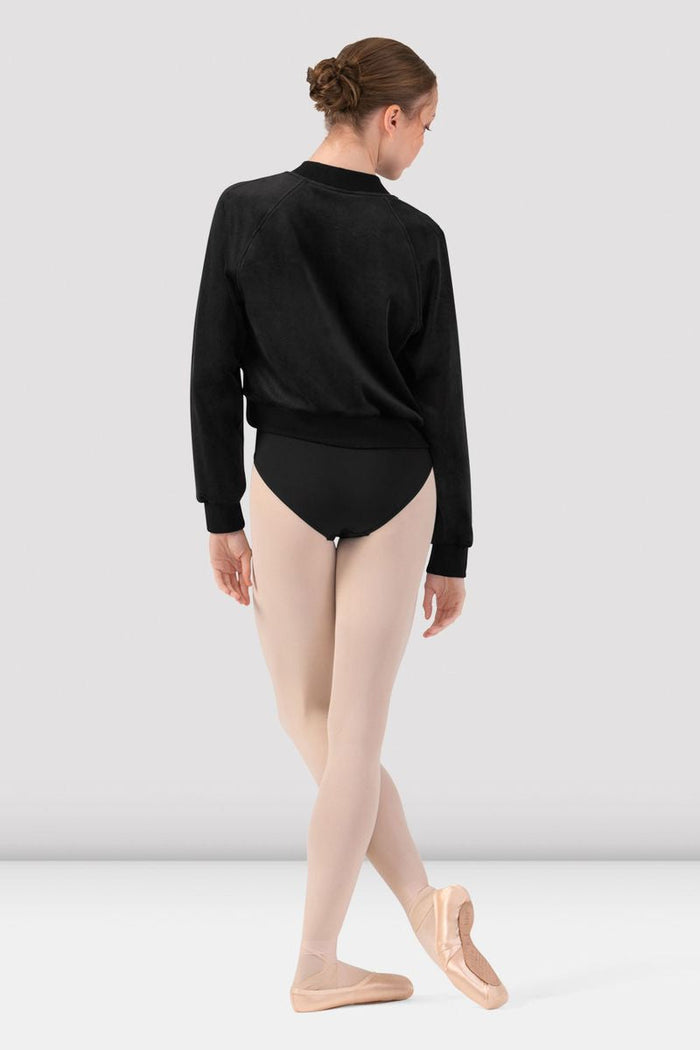 Ladies Amanda Velvet Bomber Jacket
