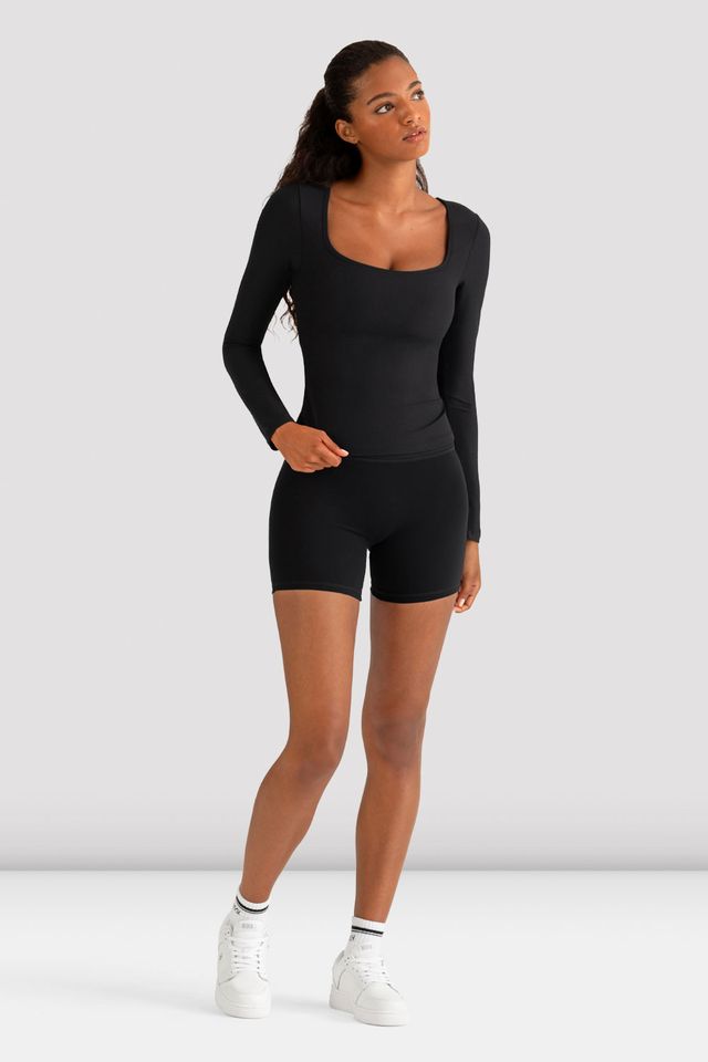 Ladies Apex Rib Long Sleeve Top
