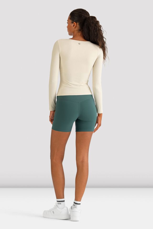 Ladies Apex Rib Long Sleeve Top