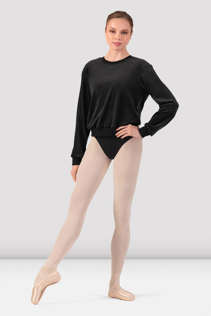 Ladies Caroline Velvet Crew Neck Jumper