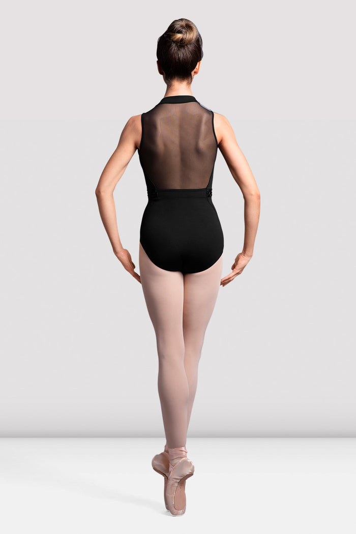 Ladies Elmira High Neck Mesh Back Leotard