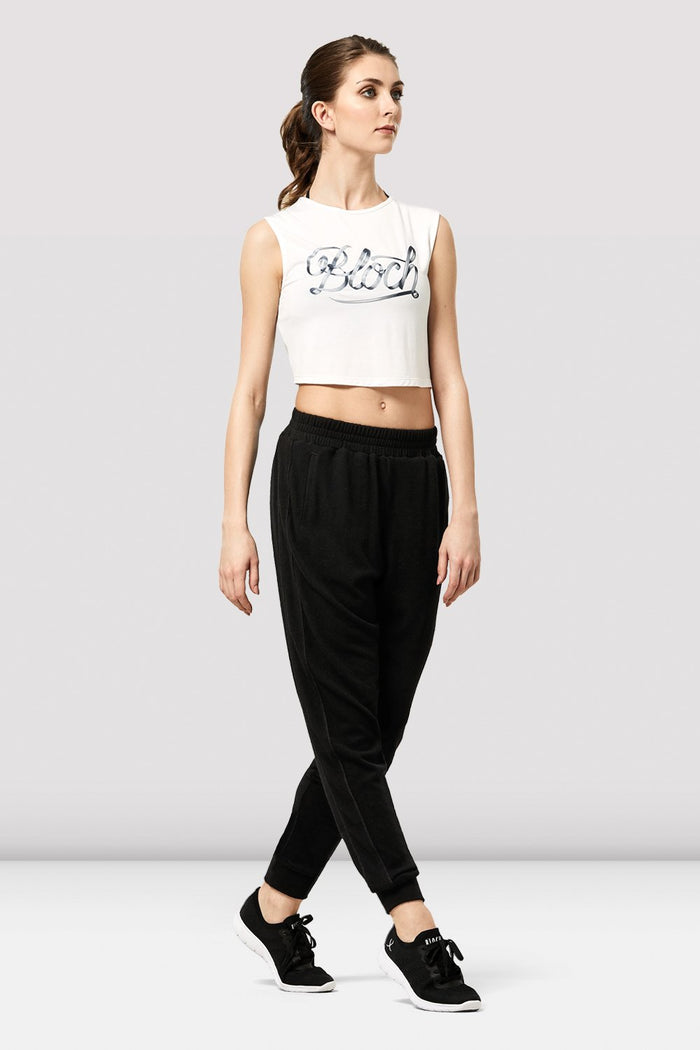 Ladies Jayde Bloch Logo Print Tie Back Tank