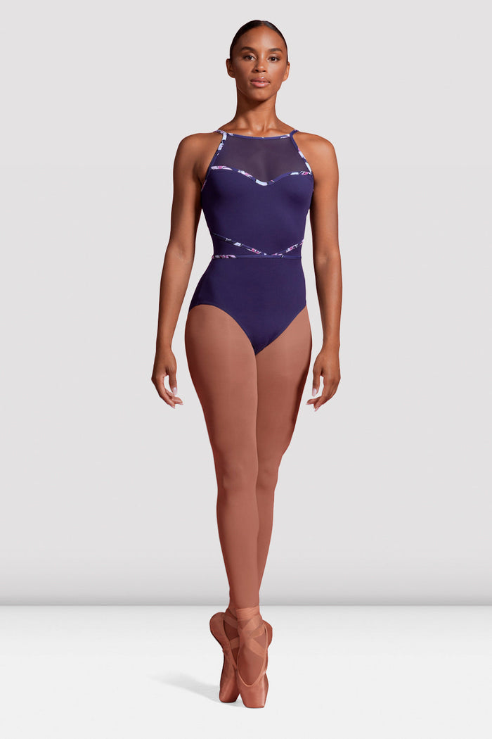 Ladies Mirella Jardin Mesh Halter Leotard