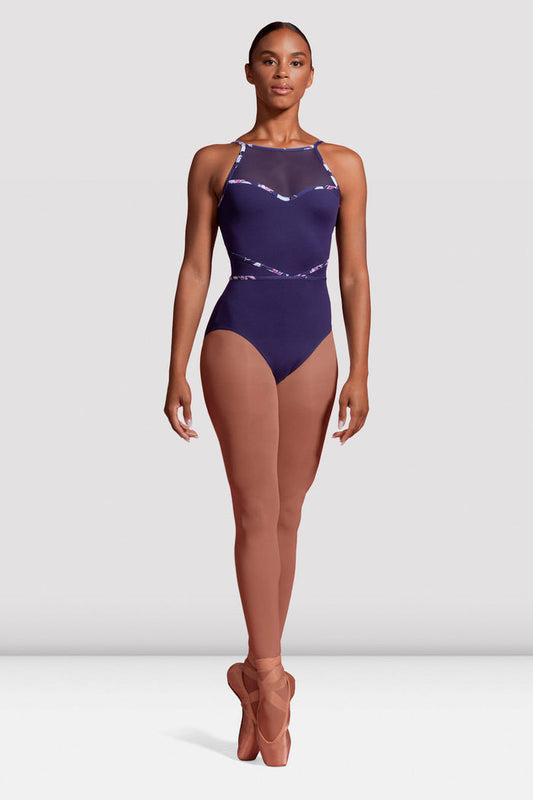 Ladies Mirella Jardin Mesh Halter Leotard