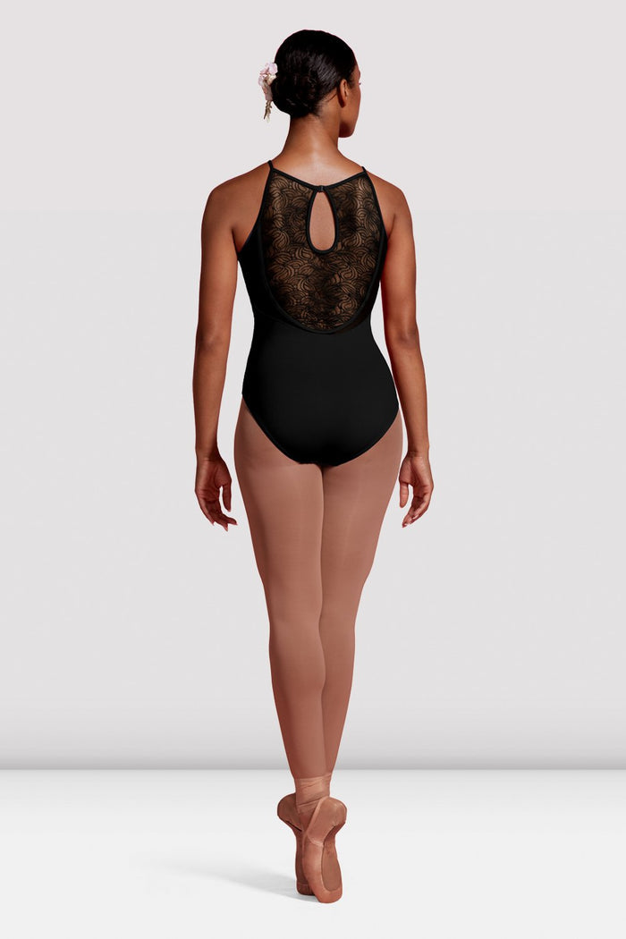 Ladies Mirella Seville Mesh Panelled Halter Leotard