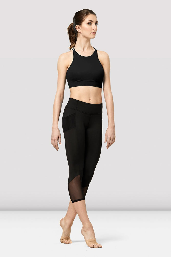 Ladies Renata Mesh Panelled Capri Leggings