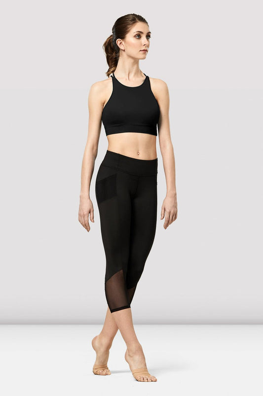 Ladies Renata Mesh Panelled Capri Leggings