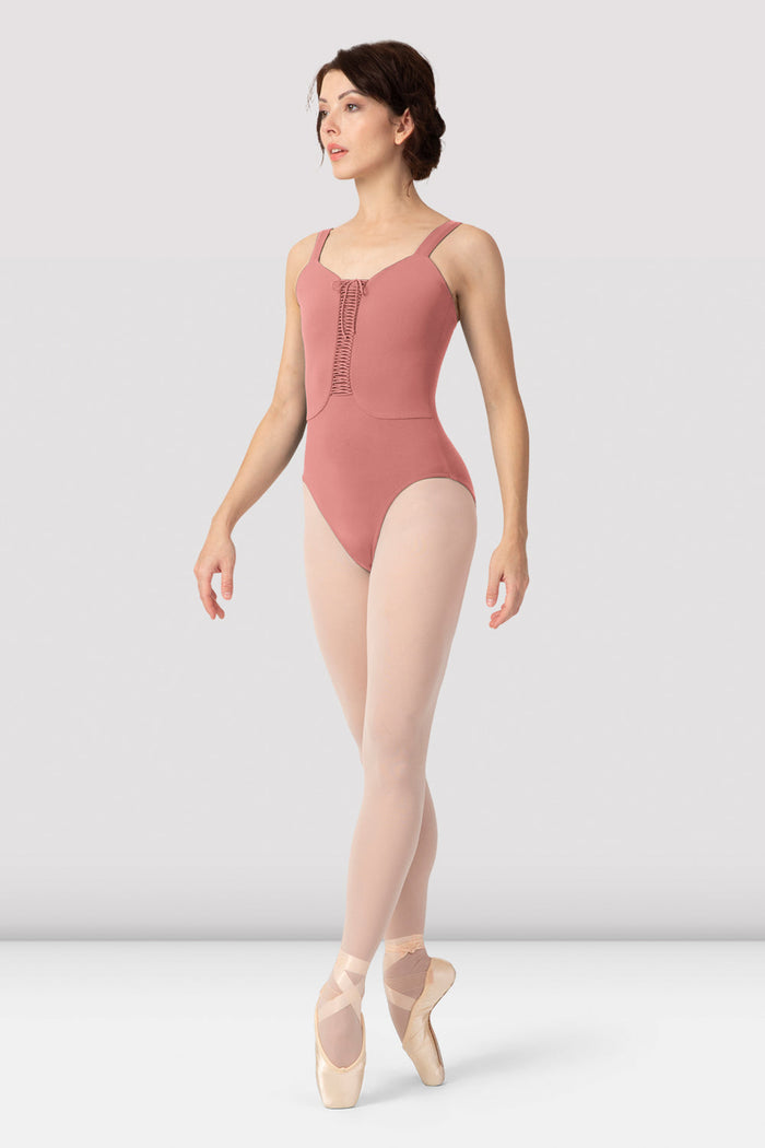 Ladies Thara Lace Up Camisole Leotard