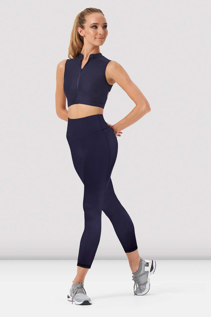 Ladies Zola Zip Front Crop Top - BLOCH EU