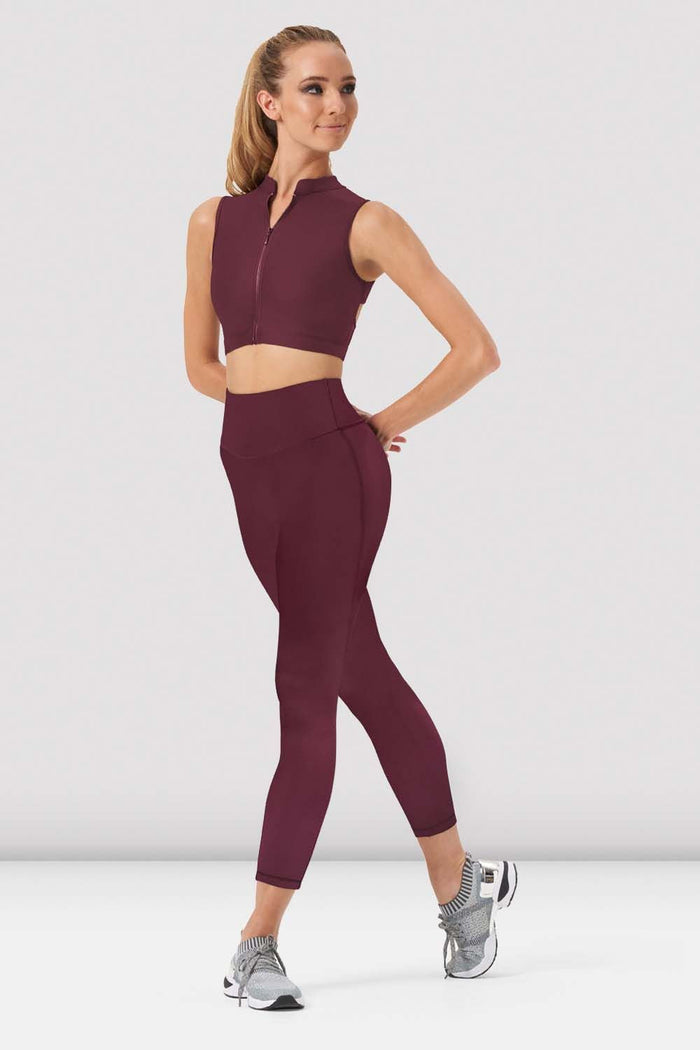 Ladies Zola Zip Front Crop Top - BLOCH EU
