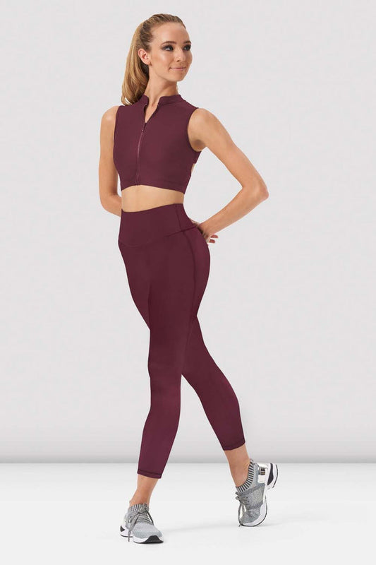 Ladies Zola Zip Front Crop Top - BLOCH EU