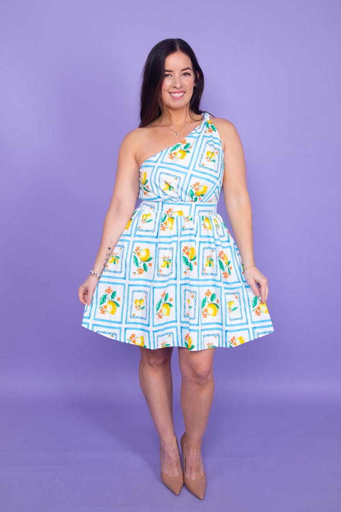 Lemonada Bliss One Shoulder Mini Dress - FINAL SALE